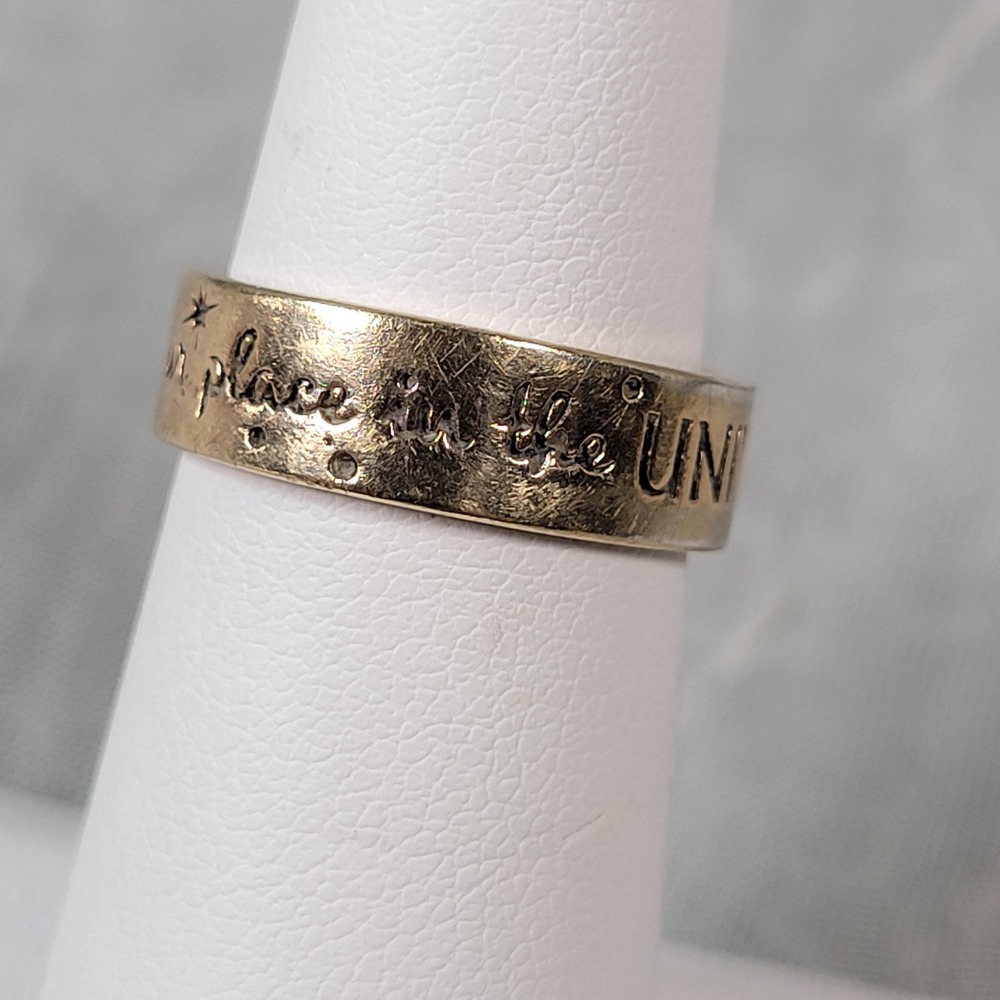 Alex & Ani Disney Sterling Silver Find Your Place In The Universe Ring Size 5